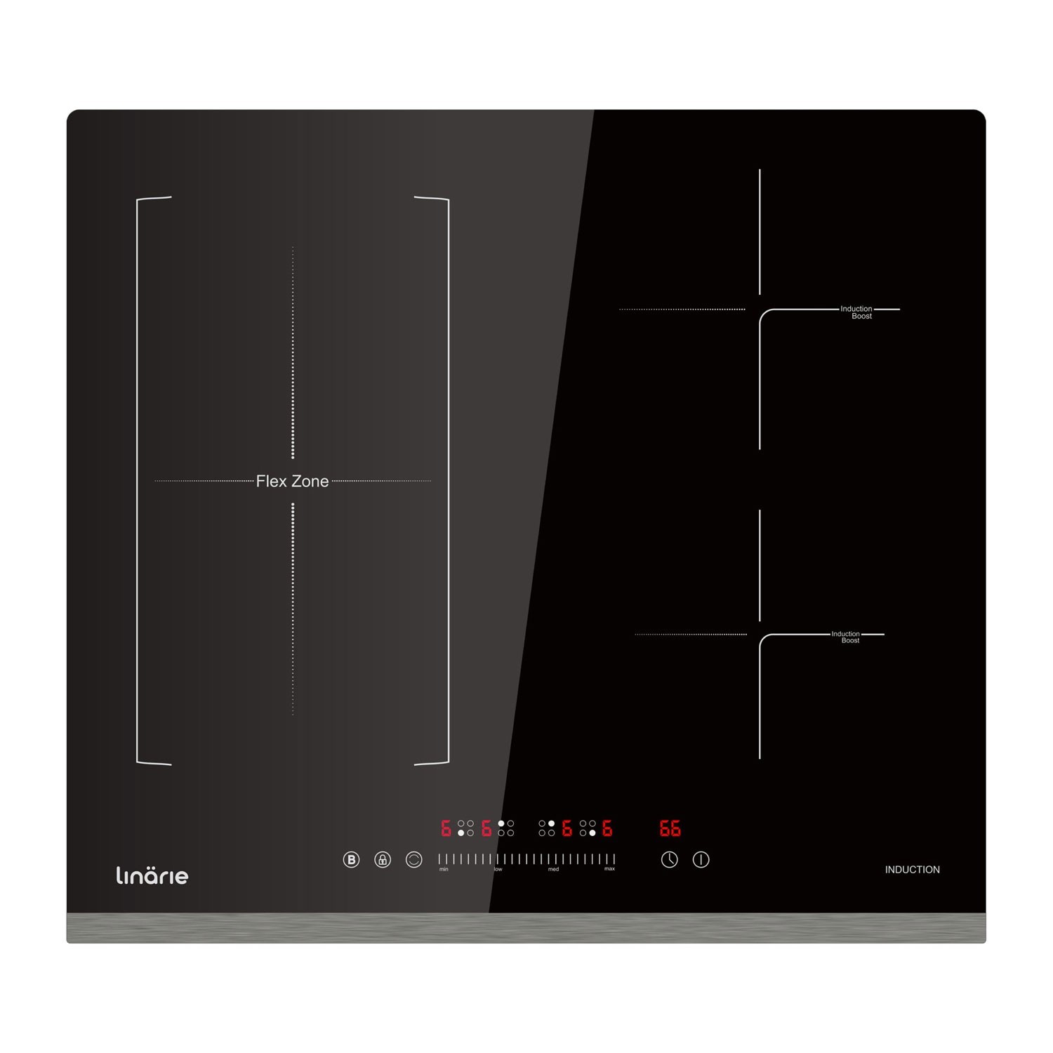 Cannes Table de cuisson à induction Linarie LS60I1F2Z 60 cm 4 zones avec zone flexible